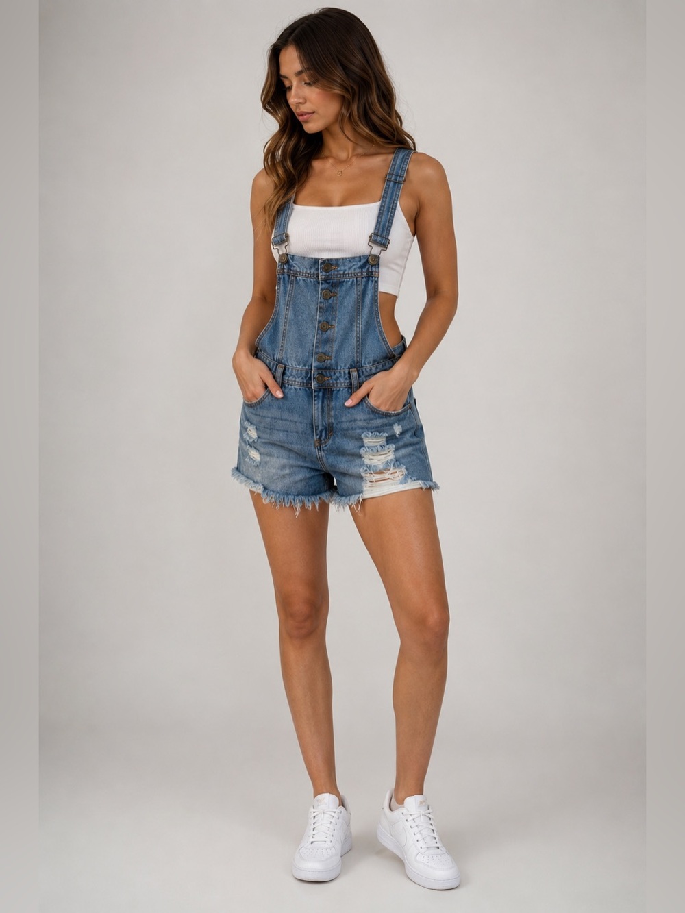 Hot Kiss Ava Denim Overalls Size 8